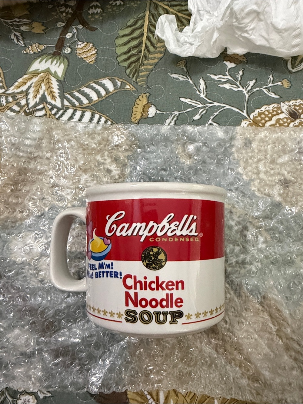 Vintage Campbell's Chicken Noodle Soup Logo Mug - Red & White 1997